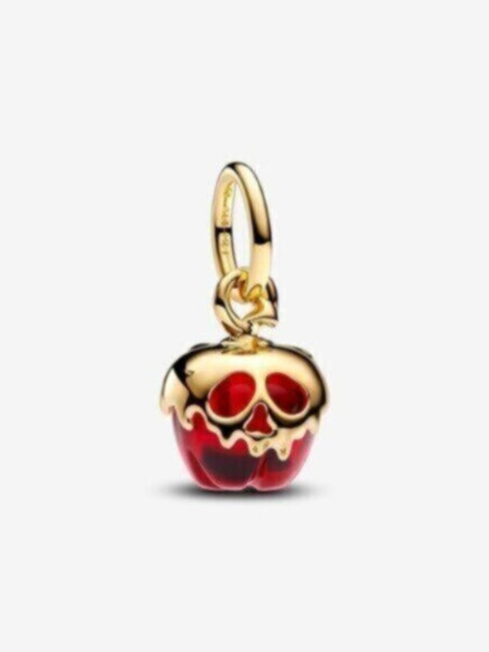 Pandora Gold & Red Poisoned Apple Dangle Charm